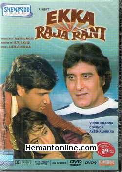 Ekka Raja Rani 1994 Vinod Khanna, Govinda, Ayesha Jhulka, Ashwini Bhave, Tinnu Anand, Paresh Rawal, Johny Lever