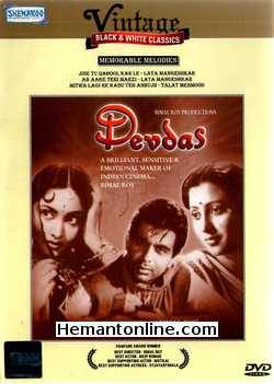 Devdas 1955 Dilip Kumar, Motilal, Pran, Nazir Hussain, Johny Walker, Vaijayanti Mala, Suchitra Sen