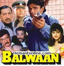 Balwaan 1992 Sunil Shetty, Tinu Anand, Anjana Mumtaz, Divya Bharati, Danny Denzongpa, Arun, Nina Gupta