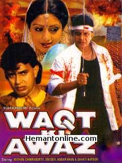 Waqt Ki Awaz 1988 Mithun Chakraborty, Sridevi, Moushumi Chatterjee, Aruna Irani, Kadar Khan, Gulshan Grover, Shakti Kapoor, Asrani