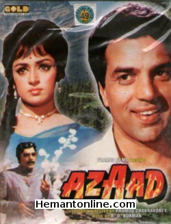 Azaad 1979 Dharmendra, Hema Malini, Prem Chopra, Keshto Mukherjee, Om Shivpuri, Shoma Anand, Ajit