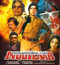 Inquilaab 1984 Amitabh Bachchan, Sridevi, Kader Khan, Utpal Dutt, Shakti Kapoor, Ranjeet, Viju Khote, Iftekhar, Shafi Inamdar