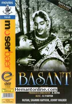 Basant 1960 Nutan, Shammi Kapoor, Johny Walker, Pran, Cuckoo, Minoo Mumtaz, Kammo