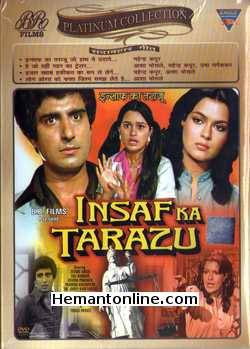 Insaf Ka Tarazu 1980 Zeenat Aman, Raj Babbar, Deepak Parashar, Padmini Kolhapure, Shreeram Lagoo, Iftekhar, Simi, Jagdish Raj, Vijay Sharma, Sunil Dhawan, Prem Sagar, Om Shivpuri, Sujit Kumar, Yunus Parvez, Dharmendra