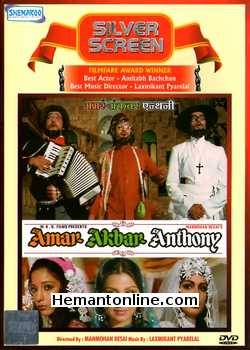 Amar Akbar Anthony 1977 Amitabh Bachchan, Vinod Khanna, Rishi Kapoor, Pran, Jeevan, Parveen Babi, Shabana Azmi, Neetu Singh