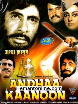 Andhaa Kaanoon 1983 Amitabh Bachchan, Rajnikant, Hema Malini, Reena Roy, Hilla Sethna, Pran, Madhvi, Prem Chopra, Danny Denzongpa, Amrish Puri