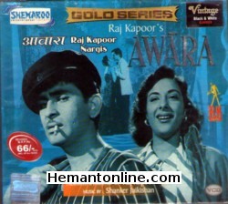 Awara 1951 Raj Kapoor, Nargis, Prithviraj, Om Prakash, Leela Chitnis