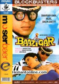 Baazigar 1993 Shah Rukh Khan, Kajol, Shilpa Shetty, Dalip Tahil, Johny Lever