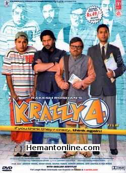Krazzy 4 2008 Arshad Warsi, Irrfan Khan, Dia Mirza, Rajpal Yadav, Suresh Menon, Rajat Kapoor, Zakir Hussain, Juhi Chawla, Ashwin Mushran, Hrithik Roshan, Rakhi Sawant,
