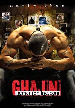 Ghajini 2008 Aamir Khan, Asin Thottumkal, Jiah Khan, Pradeep Rawat, Riyaz Khan