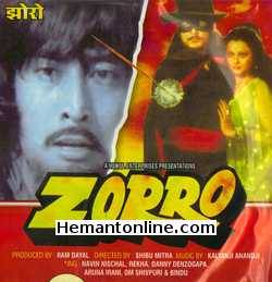 Zorro 1975 Navin Nischol, Rekha, Danny Denzongpa, Aruna Irani, Om Shivpuri, Bindu