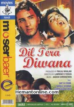 Dil Tera Diwana 1996 Saif Ali Khan, Twinkle Khanna, Shatrughan Sinha, Dilip Tahil, Shakti Kapoor, Harish Patel, Raju Shrestha, Guddi Maruti, Tiku Talsania