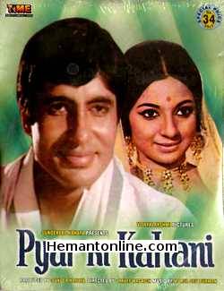 Pyar Ki Kahani 1971 Amitabh Bachchan, Tanuja, Farida Jalal, Anil Dhawan, Bipin Gupta, Prem Chopra, Madhu Chandra, Agha, Mukri, Mohan Choti