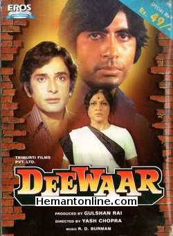 Deewaar 1975 Amitabh Bachchan, Shashi Kapoor, Parveen Babi, Neetu Singh, Nirupa Roy, Manmohan Krishna, Madan Puri, Iftekhar, Satyendra Kapoor, Sudhir, Yunus Parvez, Alankar Joshi,