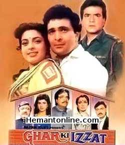 Ghar Ki Izzat 1994 Jeetendra, Rishi Kapoor, Juhi Chawla, Anita Raj, Kader Khan, Asha Parekh, Om Prakash, Satish Shah, Asrani, Gulshan Grover, Sonika Gill, Bindu