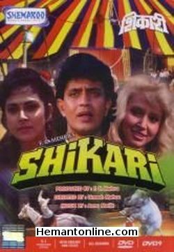 Shikari 1991 Mithun Chakraborty, Naseeruddin Shah, Irina Kushnareva, Varsha Usgaonkar, Gulshan Grover, Anjana Mumtaz, Amrish Puri, Amrit Pal, Achyut Potdar, Lilliput, Janardhan Parab, Premlal, Rajendra Mehra, Rucha Gujarati, Master Bunty