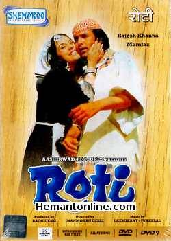 Roti 1974 Rajesh Khanna, Mumtaz, Om Prakash, Nirupa Roy, Jeevan, Sujit Kumar