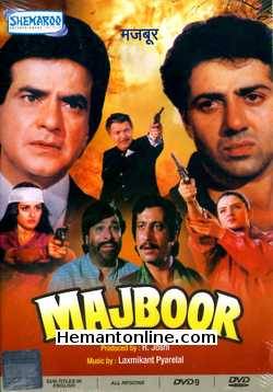 Majboor 1989 Sunny Deol, Jayaprada, Jeetendra, Ashok Kumar, Seema Deo, Shakti Kapoor, Prem Chopra, Kader Khan, Farha, Johnny Lever, Asrani