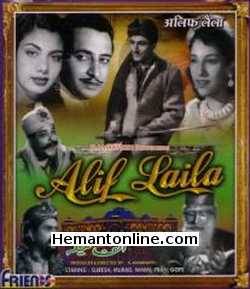 Alif Laila 1953 Nimmi, Asha Mathur, Pran, Vijay Kumar, Amrit Rana, Murad, Maya Dave, Gope