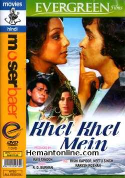 Khel Khel Mein 1975 Rishi Kapoor, Neetu Singh, Rakesh Roshan, Dev Kumar, Kamal Kapoor, Jankidas, Iftekhar, Aruna Irani, Preeti Ganguly, Satyen Kappu