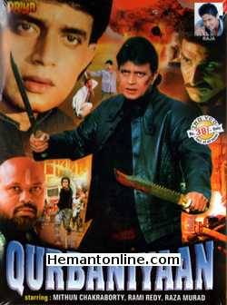 Qurbaniyaan Mithun Chakraborty, Rami Reddy, Raza Murad, Suman, Mukesh Rishi