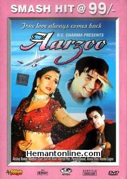 Aarzoo 1999 Akshay Kumar, Madhuri Dixit, Saif Ali Khan, Amrish Puri, Paresh Rawal, Aruna Irani, Reema Lagoo