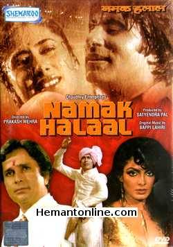 Namak Halaal 1982 Amitabh Bachchan, Smita Patil, Shashi Kapoor, Parveen Babi, Waheeda Rehman, Om Prakash, Ashalata, Bob Christo, Satyendra Kapoor, Viju Khote, Ranjeet, Tun Tun, Nandita Thakur, Dinesh Hingoo