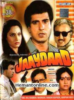 Jaaydaad 1989 Shashi Kapoor, Raj Babbar, Madhavi, Anupam Kher, Krishna Chauhan, Aruna Irani, Nivedita Saraf, Sudhir Dalvi, Bharat Kapoor, Nafisa Sharma, Mac Mohan