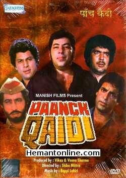 Paanch Qaidi 1981 Amjad Khan, Girish Karnad, Mahendra Sandhu, Sarika, Shakti Kapoor, Raza Murad, Ranjeet, Sulochana, Vijayendre Ghatge
