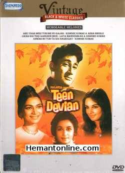 Teen Devian 1965 Dev Anand, Nanda, Kalpana, Simi Garewal, I. S. Johar, Harindranath Chattopadhyay, Ruby Mayer, Rashid Khan, Jankidas