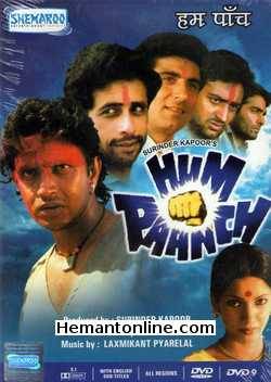 Hum Paanch 1981 Mithun Chakraborty, Sanjeev Kumar, Naseeruddin Shah, Raj Babbar, Gulshan Grover, Shabana Azmi, Deepti Naval, Amrish Puri, Anil Kapoor, Uday Chandra, Roopesh Kumar, A. K. Hangal, Kalpana Iyer, Leena Das