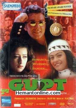 Gupt 1997 Bobby Deol, Manisha Koirala, Kajol, Raj Babbar, Paresh Rawal, Sadashiv Amrapurkar, Prem Chopra, Om Puri, Kulbhushan Kharbanda, Dalip Tahil, Mukesh Rishi, Tej Sapru, Priya Tendulkar, Bob Cristo, Sharat Saxena, Raza