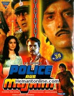 Police Aur Mujrim 1992 Raj Kumar, Vinod Khanna, Meenakshi Sheshadri, Avinash Wadhawan, Nagma, Sadashiv Amrapurkar, Joginder