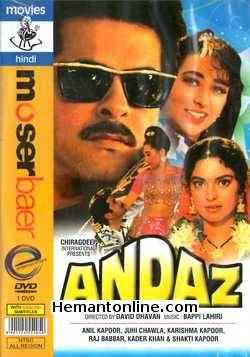 Andaz 1994 Anil Kapoor, Juhi Chawla, Karishma Kapoor, Raj Babbar, Kader Khan, Shakti Kapoor, Satish Kaushik, Himani Shivpuri, Kunika, Ishrat Ali, Tej Sapru