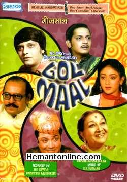 Golmaal 1979 Amol Palekar, Bindiya Goswami, Utpal Dutt, Deven Verma, Keshto Mukherjee, Om Prakash, Dina Pathak, Amitabh Bachchan, Shobha Khote, Yunus Parvez, Asrani, Rekha