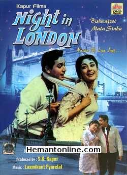 Night In London 1968 Biswajeet, Mala Sinha, Johny Walker, Helen, Anwar, Shetty, Madhumati