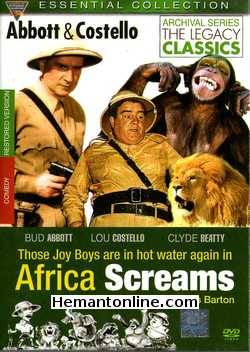 Africa Screams 1949 Clyde Beatty, Bud Abbott, Lou Costello, Frank Buck, Max Baer, Buddy Baer, Hillary Brooke, Shemp Howard, Joe Besser