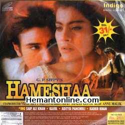 Hameshaa 1997 Saif Ali Khan, Kajol, Aditya Pancholi, Kader Khan, Aruna Irani, Laxmikant Berde, Satyen Kappu, Ishrat Ali, Milind Gunaji, Tej Sapru