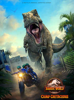 Jurassic World: Camp Cretaceous 2021 Season 2 Voices by, Paul Mikel Williams, Jenna Ortega, Kausar Mohammed, Ryan Potter, Raini Rodriguez, Sean Giambrone, Jameela Jamil, Glen Powell, Greg Chun, Keston