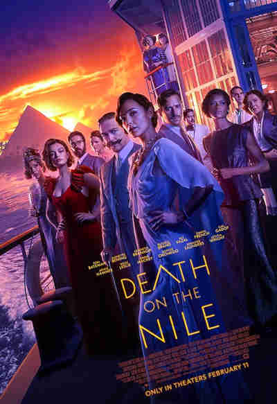 Death on the Nile 2022 Tom Bateman, Annette Bening, Kenneth Branagh, Gal Gadot, Russell Brand, Ali Fazal, Dawn French, Armie Hammer, Rose Leslie, Sophie Okonedo, Emma Mackey,