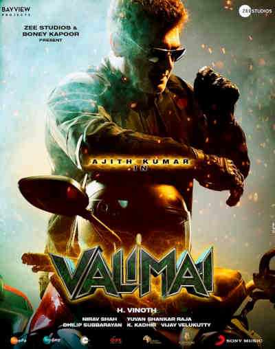 Valimai 2022 Ajith Kumar, Huma Qureshi, Bani, Karthikeya Gummakonda, Achyunh Kumar, Yogi Babu, Raj Ayyappa, Gurbani, Sumithra, Selvaah, G.M. Sundar, Vaishnavi Chaitanya, Dhruvan, Pearle