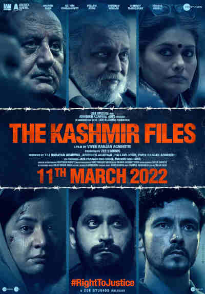 The Kashmir Files 2022 Mithun Chakraborty, Anupam Kher, Pallavi Joshi, Darshan Kumaar, Chinmay Mandlekar, Puneet Issar, Prakash Belawadi, Mrinal Kulkarni, Atul Srivastava, Bhasha Sumbli, Sourav Verma, Amaan Iqbal