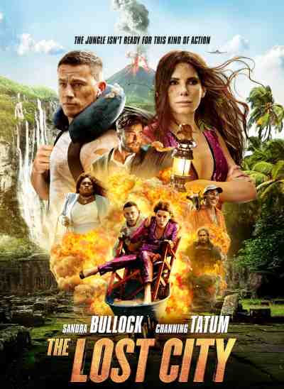 The Lost City 2022 Sandra Bullock, Chaning Tatum, Daniel Radcliffe, Brad Pitt, Da’Vine Joy Randolph, Oscar Nunez, Patti Harrison, Bowen Yang, Joan Pringle, Thomas Forbes Johnson, Slang, Hector Anibal, Sli Lewis, Adam Nee, Omar