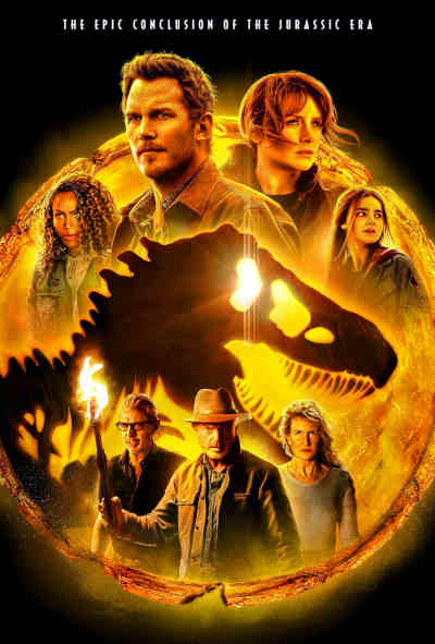 Jurassic World Dominion 2022 Chris Pratt, Laura Dern, Bryce Dallas Howard, Sam Neill, Jeff Goldblum, Mamoudou Athie, DeWanda Wise, Isabella Sermon, BD Wong, Campbell Scott, Omar Sy, Daniella Pineda. Justice Smith, Scott Haze, Kristoffer