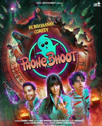 Phone Bhoot 2022 Katrina Kaif, Siddhant Chaturvedi, Ishaan Khatter, Jackie Shroff, Sheeba Chaddha, Divyendu Sharma, Madhavi, Manu Rishi Chadha, Shrikant Verma, Armaan Ralhan, Arnob Khan Akib, Deepti Lele, Farrukh Seyer, Rihead Ronni Jr.,