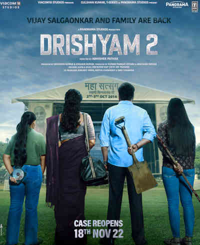 Drishyam 2 2022 Ajay Devgn, Tabu, Akshaye Khanna, Shriya Saran, Rajat Kapoor, Ishita Dutta, Mrunal Jadhav, Siddharth Bodke, Kamlesh Sawant, Neha Joshi, Nishant Singh, Sameer