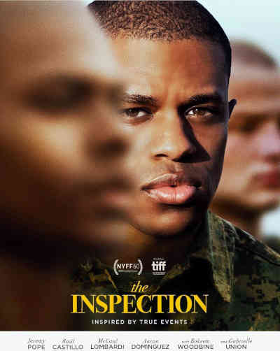 The Inspection 2022 Jeremy Pope, Raul Castillo, McCaul Lombardi, Aaron Dominguez, Gabrielle Union, Bokeem Woodbine, Nicholas Logan, Eman Esfandi, Aubrey Joseph, Steve Mokate, Andrew Kai,