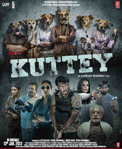 Kuttey 2023 Arjun Kapoor, Tabu, Naseeruddin Shah, Konkona Sen Sharma, Radhika Madan, Kumud Mishra, Shardul Bharadwaj, Lavishka Gupta, Jay Upadhyay, Vijayant Kohli