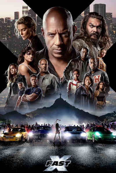 Fast X 2023 Vin Diesel, Jason Statham, Michelle Rodriguez, Jordana Brewster, Ludacris, Tyrese Gibson, Nathalie Emmanuel, John Cena, Charlize Theron, Sung Kang, Brie Larson, Jason