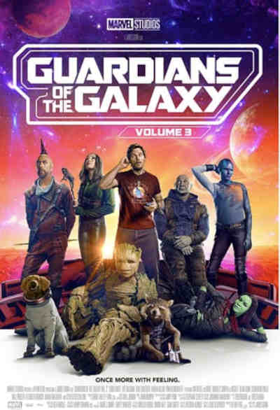 Guardians of the Galaxy Vol. 3 2023 Chris Pratt, Zoe Saldana, Dave Bautista, Karen Gillan, Pom Kelementieff, Vin Diesel, Bradley Cooper, Sean Gunn, Chukwudi Iwuji, Stephen Blackehart, Terence Rosemore, Maria Bakalova, Jasmine Munoz, Will Poulter, Giovannie Cruz,